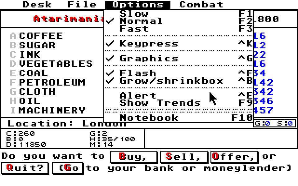 Taipan II atari screenshot